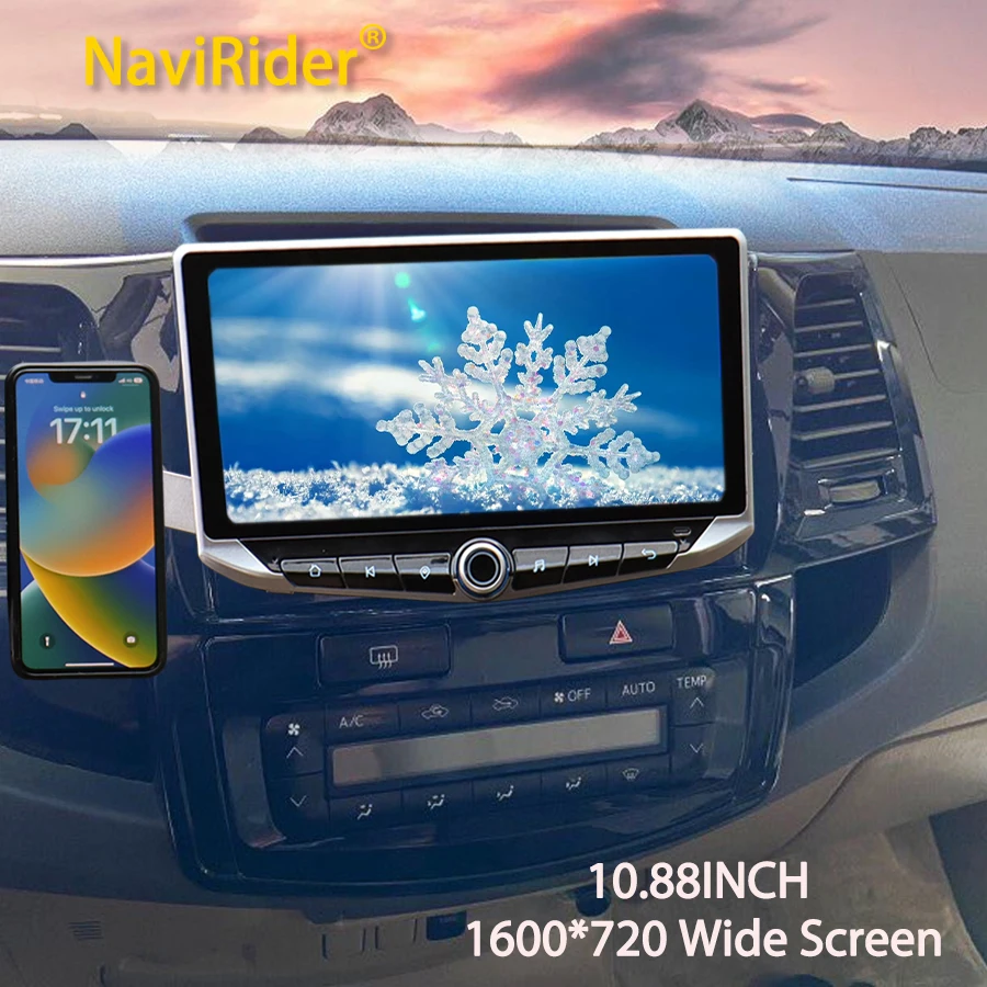 10,88 дюймов для Toyota Hilux Fortuner 2012, Android Qled, экран Type-C, зарядка мобильного телефона, GPS, мультимедийный видеоплеер, стерео Carplay
10,88 дюймов для Toyota Hilux Fortuner 2012, Android Qled, экран Type-C, зарядка мобильного телефона, GPS, мультимедийный видеоплеер, стерео Carplay