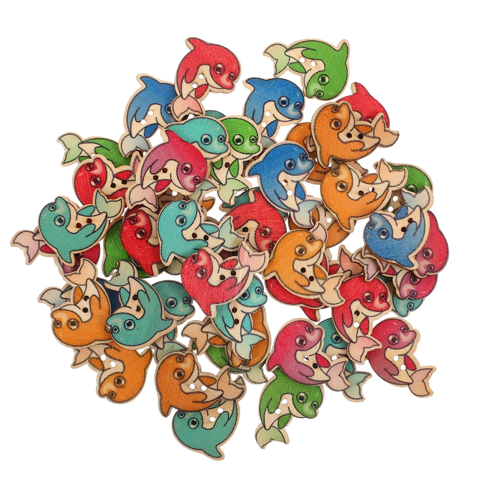100Pcs Dolphin Shape Colorful Wooden Buttons Sewing Accessories DIY Clothes Replacement Suit Coat Sweater Overcoat
100Pcs Dolphin Shape Colorful Wooden Buttons Sewing Accessories DIY Clothes Replacement Suit Coat Sweater Overcoat