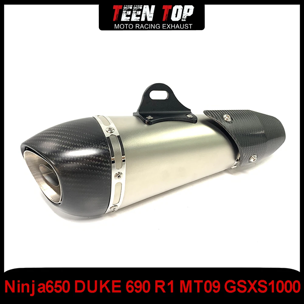 Moto Exhaust Escape Full System 51MM Exhaust Muffler Ninja650 DUKE 690 R1 MT09 GSXS1000 Motorcycle Silencer Carbon Fiber
Moto Exhaust Escape Full System 51MM Exhaust Muffler Ninja650 DUKE 690 R1 MT09 GSXS1000 Motorcycle Silencer Carbon Fiber