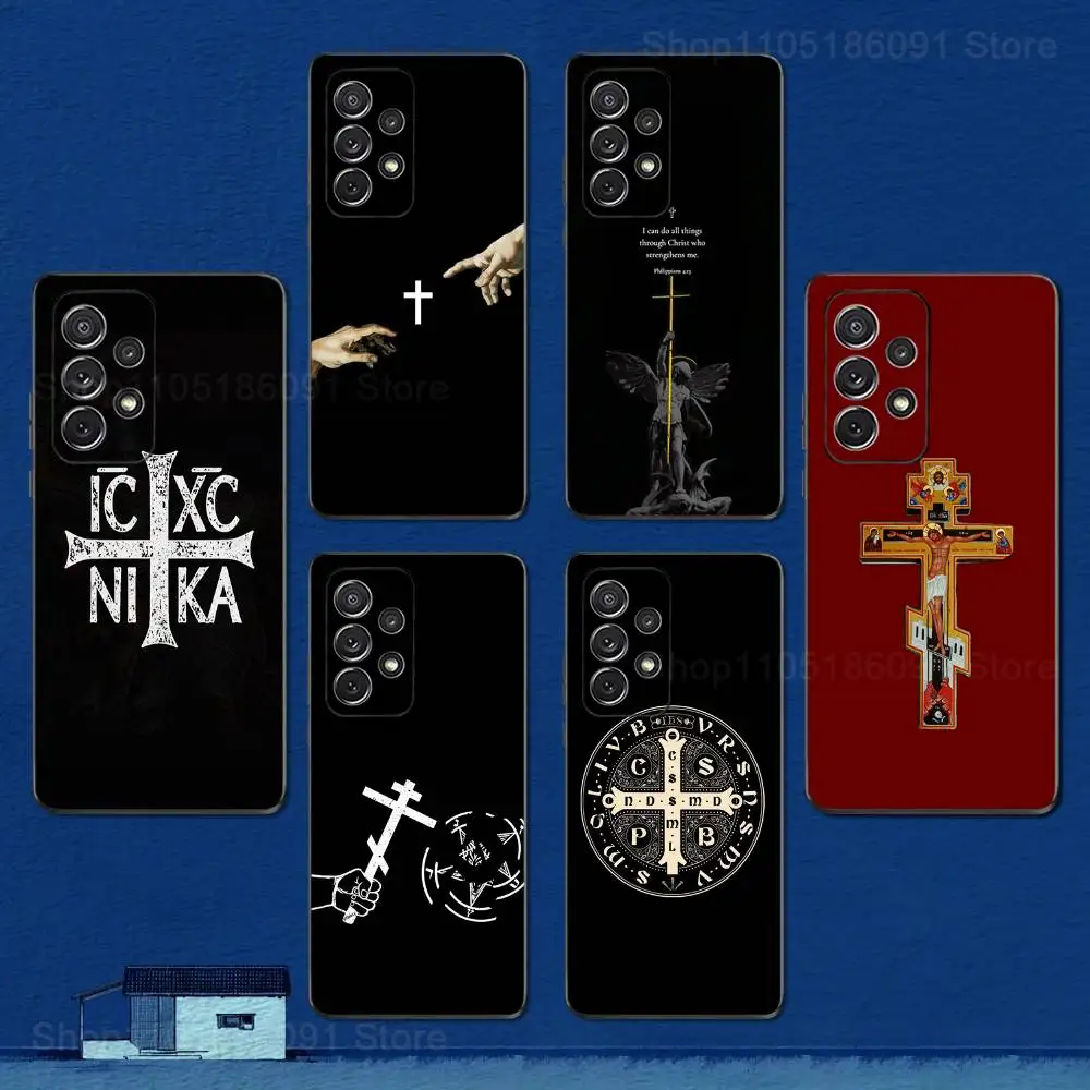 Orthodox Cross Faith icon Phone Case For Samsung S22,S21,S20,S10,S9,S25,S24,S23,Ultra,FE,Plus,Lite,Soft Silicone Black Cover
Orthodox Cross Faith icon Phone Case For Samsung S22,S21,S20,S10,S9,S25,S24,S23,Ultra,FE,Plus,Lite,Soft Silicone Black Cover