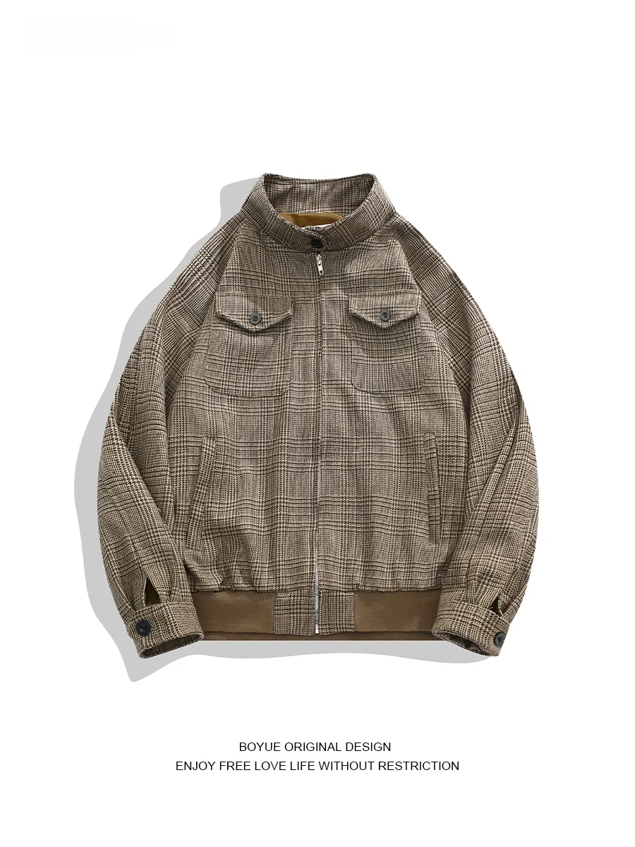 Boyue Harington Woolen Jaet Casual Vintage ex American Sle Outerwear Long Sve Zipper Closure Youth lin Design
Boyue Harington Woolen Jaet Casual Vintage ex American Sle Outerwear Long Sve Zipper Closure Youth lin Design