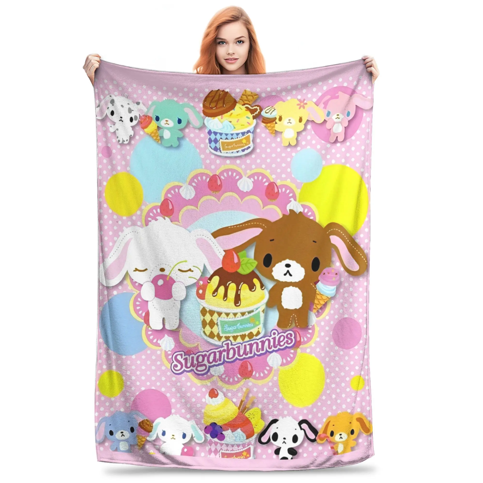 Cute Cartoon Sugarbunnies Flannel Throw Blanket Blanket for Sofa Outdoor Super Warm Bedroom Quilt,
Cute Cartoon Sugarbunnies Flannel Throw Blanket Blanket for Sofa Outdoor Super Warm Bedroom Quilt,