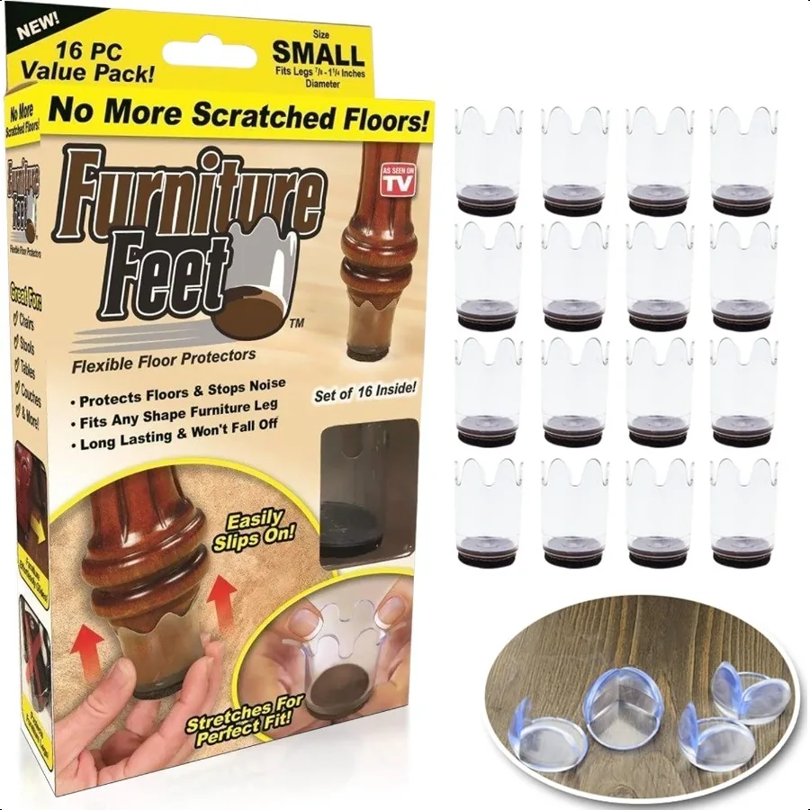 Floor Protectors Flexible Furniture Legs Protectors Clear Silicone Cups for Wood Floors Non Slip Slim Fit for Round Legs Diame
Floor Protectors Flexible Furniture Legs Protectors Clear Silicone Cups for Wood Floors Non Slip Slim Fit for Round Legs Diame