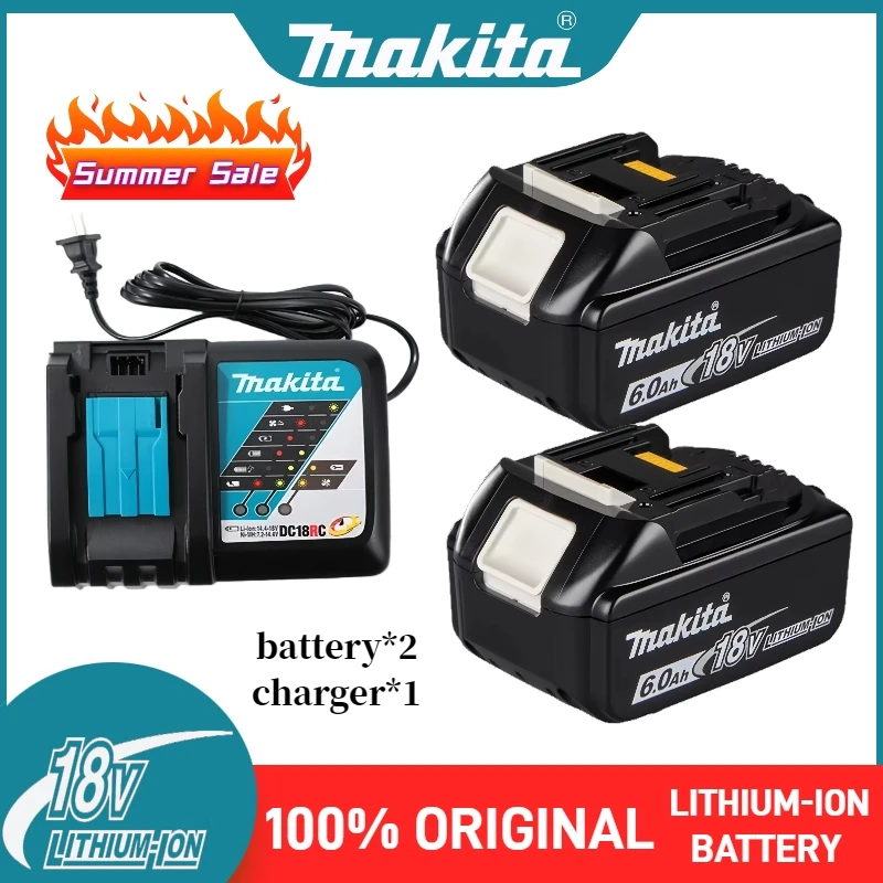 100% original makita 18V tool battery, 18v 6.0Ah Rechargeable Lithium-ion, for makita 18v battery BL1830B BL1840B BL1850B BL1860
100% original makita 18V tool battery, 18v 6.0Ah Rechargeable Lithium-ion, for makita 18v battery BL1830B BL1840B BL1850B BL1860