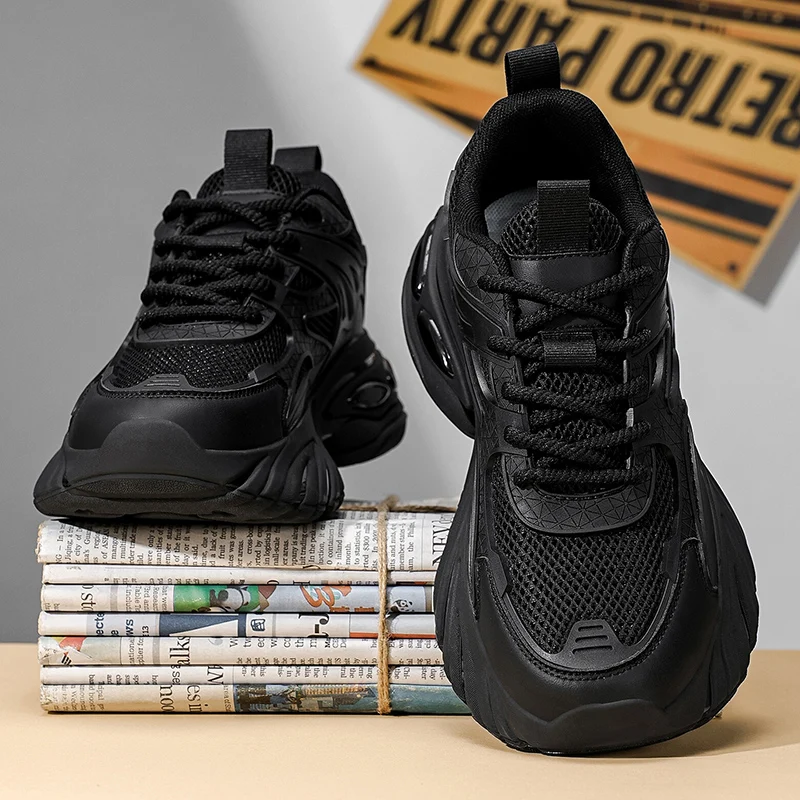 Мужская новая модная удобная спортивная обувь с сеткой, повседневные кроссовки для бега на толстой подошве, увеличивающие рост, для походов и фитнеса
Мужская новая модная удобная спортивная обувь с сеткой, повседневные кроссовки для бега на толстой подошве, увеличивающие рост, для походов и фитнеса