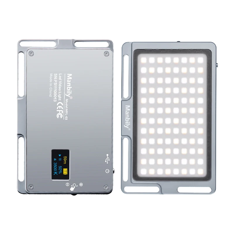 Ultra-thin Portable LED Fill Light Adjustable Brightness Photography Light MFL-03
Ultra-thin Portable LED Fill Light Adjustable Brightness Photography Light MFL-03