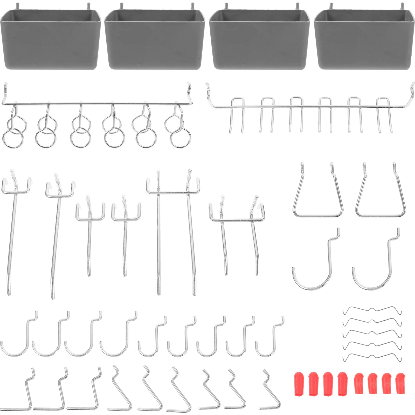 114pcs Metal Pegboard Hook Kit Pegboard Bins Baskets Accessories Organizer Storage Workshop Garage Shelving Hooks Applications
114pcs Metal Pegboard Hook Kit Pegboard Bins Baskets Accessories Organizer Storage Workshop Garage Shelving Hooks Applications