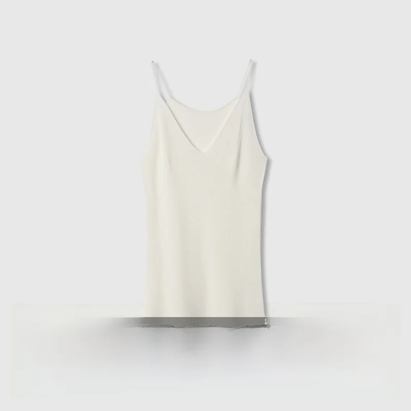 Ayuko Bio-Based Long Silk Knitted Vest Women's V-Neck Layering Top Seamless Strap Knitwear Premium Quality Fashionable Innerwear
Ayuko Bio-Based Long Silk Knitted Vest Women's V-Neck Layering Top Seamless Strap Knitwear Premium Quality Fashionable Innerwear
