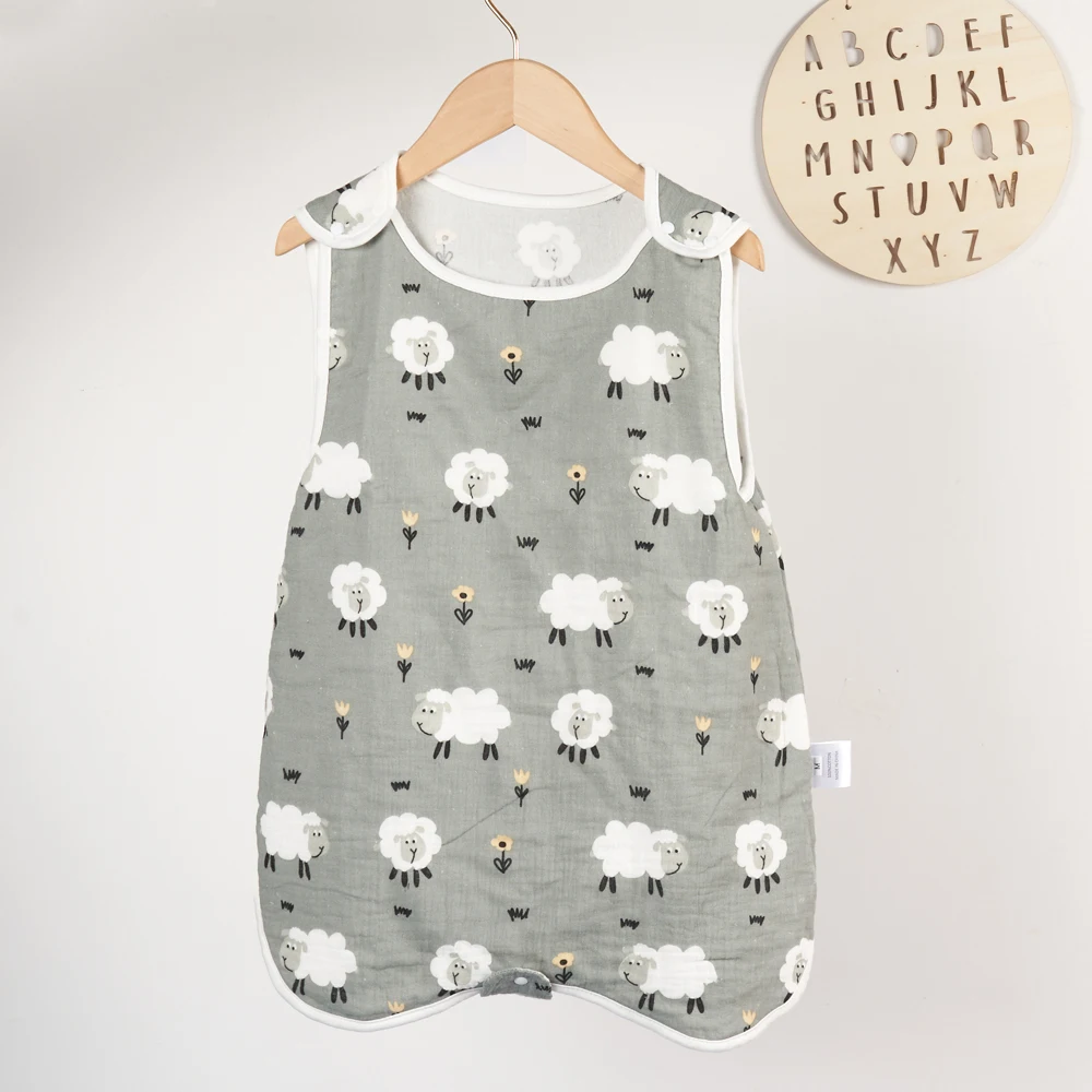 Elinfant 100% cotton summer sleeping bag fashion print animal soft sleeveless baby sleeping sacks
Elinfant 100% cotton summer sleeping bag fashion print animal soft sleeveless baby sleeping sacks