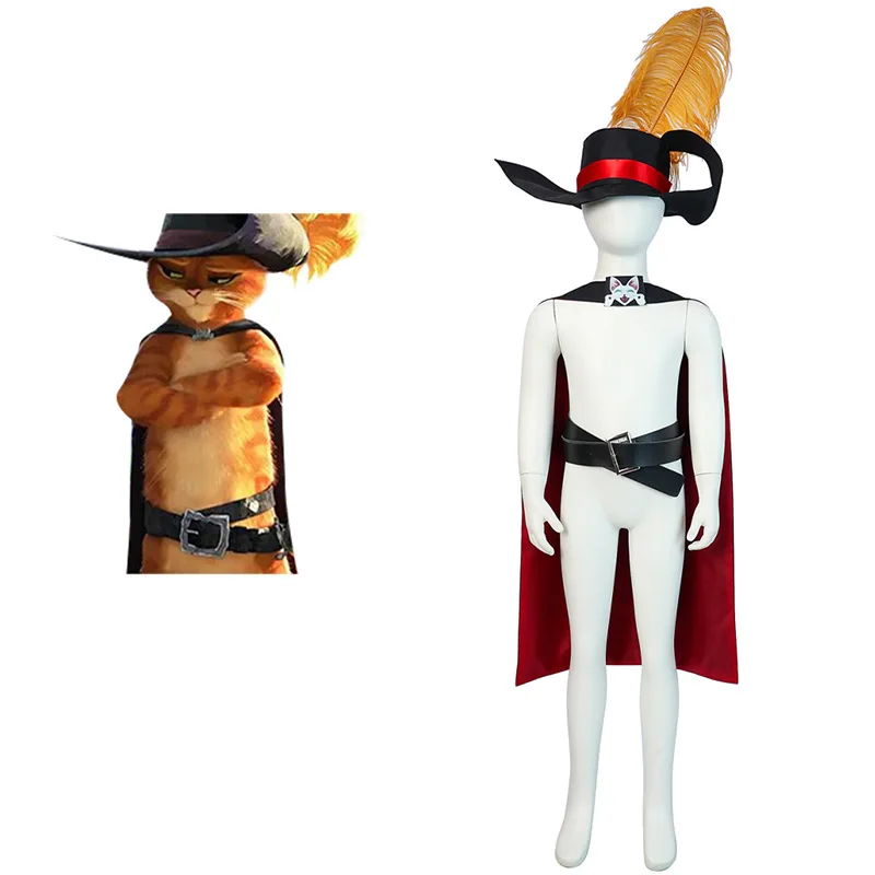 Anime Puss In Boots Cosplay Unisex Puss in Boots Jumpsuit with Cloak Halloween Masquerade Carnival Party Prop Outfits
Anime Puss In Boots Cosplay Unisex Puss in Boots Jumpsuit with Cloak Halloween Masquerade Carnival Party Prop Outfits