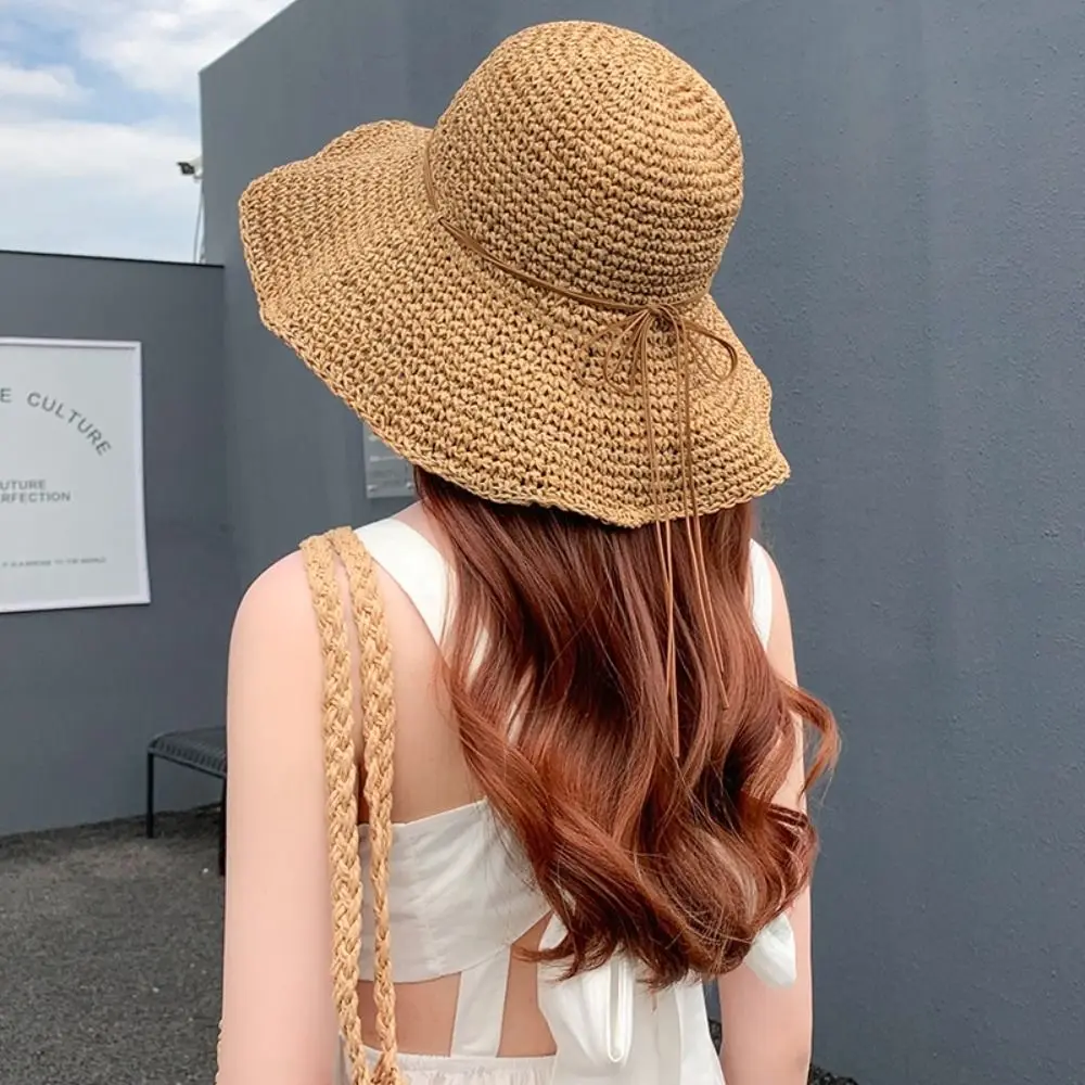 Trendy French Style Bow Straw Hat Wide Brim Beach Folding Straw Hats Spring Summer Travel Women's Sun Hat Female
Trendy French Style Bow Straw Hat Wide Brim Beach Folding Straw Hats Spring Summer Travel Women's Sun Hat Female