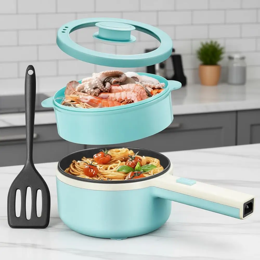 Portable 1.6L Electric Hot Pot with Steamer, Non-Stick Pan for Cooking, Sautéing, and Making Rice, Eggs, Soup - Ideal for Dorms
Portable 1.6L Electric Hot Pot with Steamer, Non-Stick Pan for Cooking, Sautéing, and Making Rice, Eggs, Soup - Ideal for Dorms
