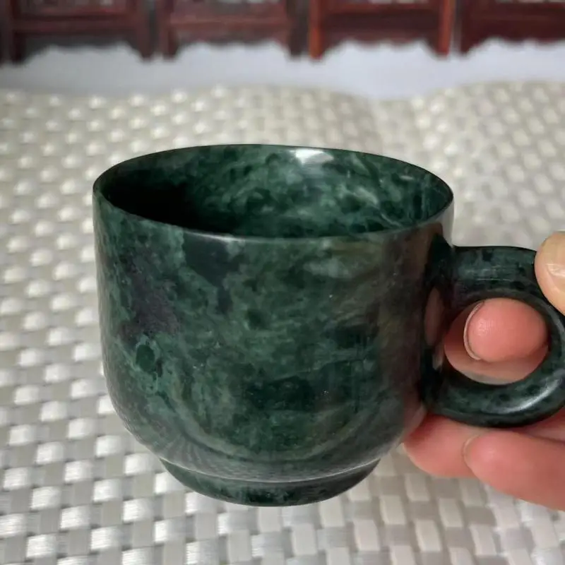 Natural Dark Green Jade Teacups Mug Chinese Tibetan Medicine King Stone Magnetic Jade Mugs Health Stone Water Milk Coffee Cup
Natural Dark Green Jade Teacups Mug Chinese Tibetan Medicine King Stone Magnetic Jade Mugs Health Stone Water Milk Coffee Cup
