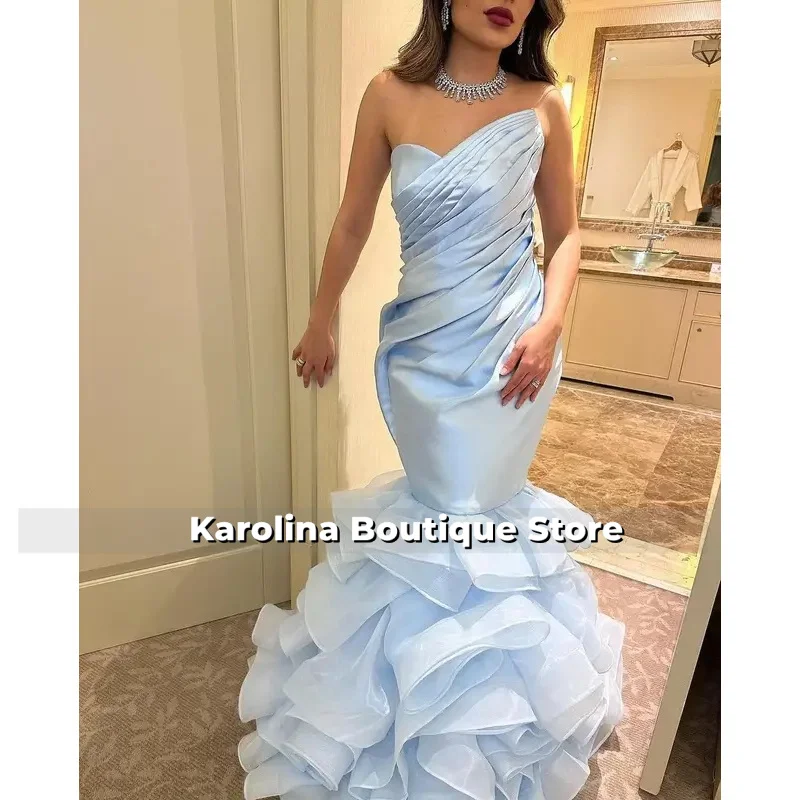 Customized Exquisite Mermaid Satin Evening Dresses Modern Floor Length Strapless Sleeveless Custom Size Special Occasion Gowns
Customized Exquisite Mermaid Satin Evening Dresses Modern Floor Length Strapless Sleeveless Custom Size Special Occasion Gowns