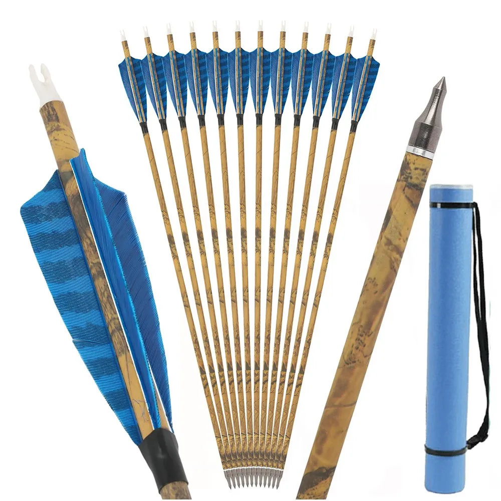 Mixed Carbon Arrows 30 Inch Spine 500 with Turkey Feathers for Compound Recurve Traditional Bow Target Shooting Practice
Mixed Carbon Arrows 30 Inch Spine 500 with Turkey Feathers for Compound Recurve Traditional Bow Target Shooting Practice