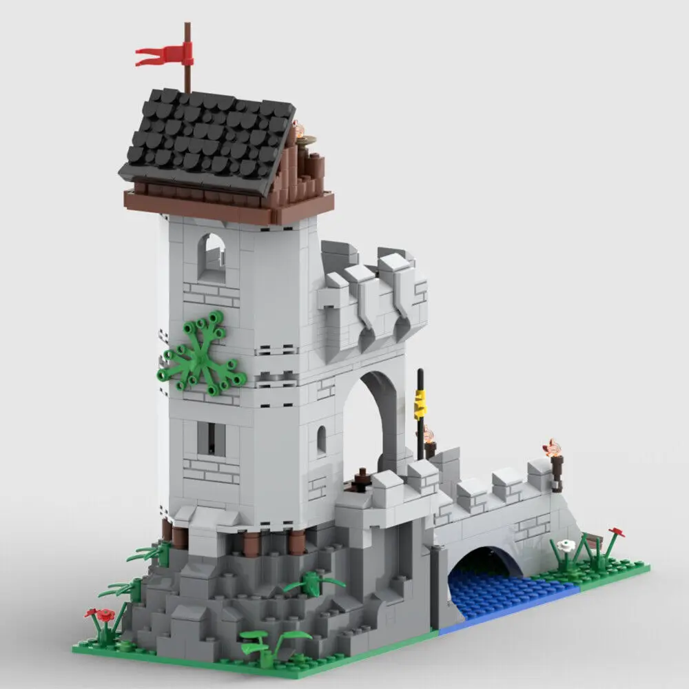 A Medieval Tower Castle Model with a Bridge Modular Buiding 668 Pieces MOC
A Medieval Tower Castle Model with a Bridge Modular Buiding 668 Pieces MOC