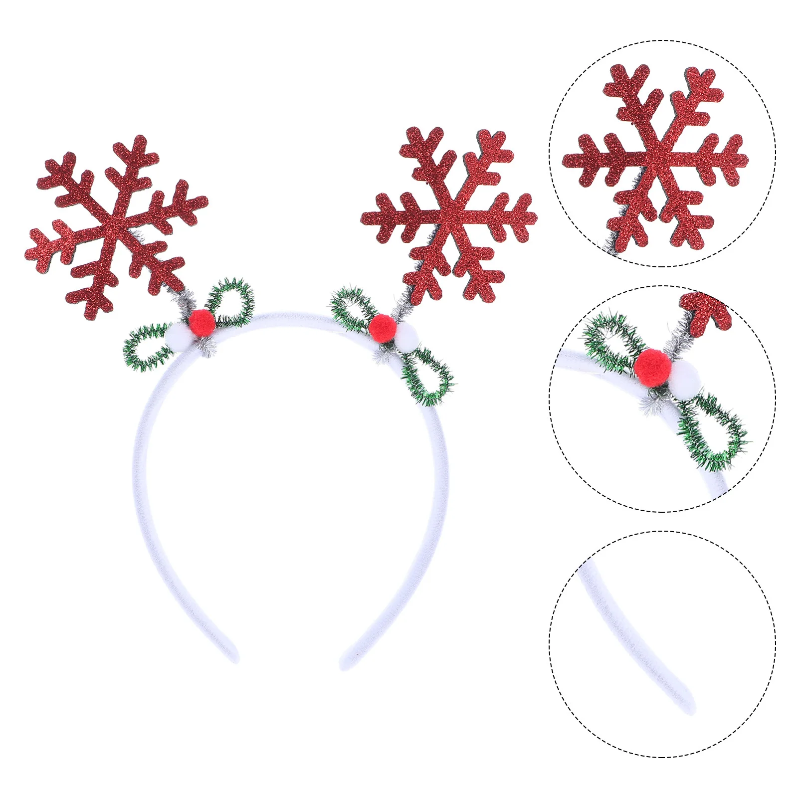 4Pcs Glitter Christmas Headband Snowflake Hair Hoop Festive Party Headdress for New Year Holiday Events Snowflake Headpiece
4Pcs Glitter Christmas Headband Snowflake Hair Hoop Festive Party Headdress for New Year Holiday Events Snowflake Headpiece