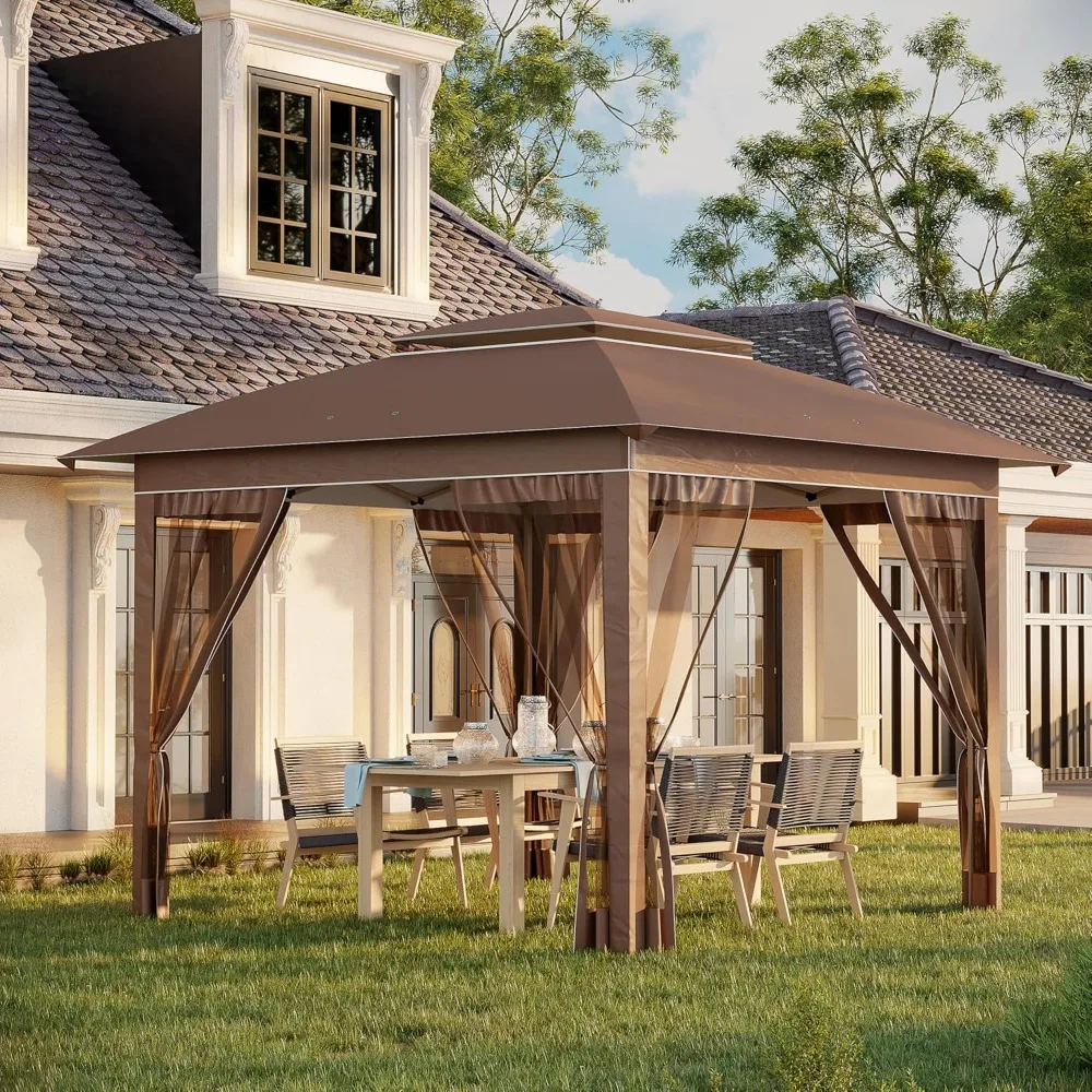 12' x 12' Pop Up Canopy Tent with Netting and Carry Bag, Instant Sun Shelter with 137 sq.ft Shade, Customized
12' x 12' Pop Up Canopy Tent with Netting and Carry Bag, Instant Sun Shelter with 137 sq.ft Shade, Customized