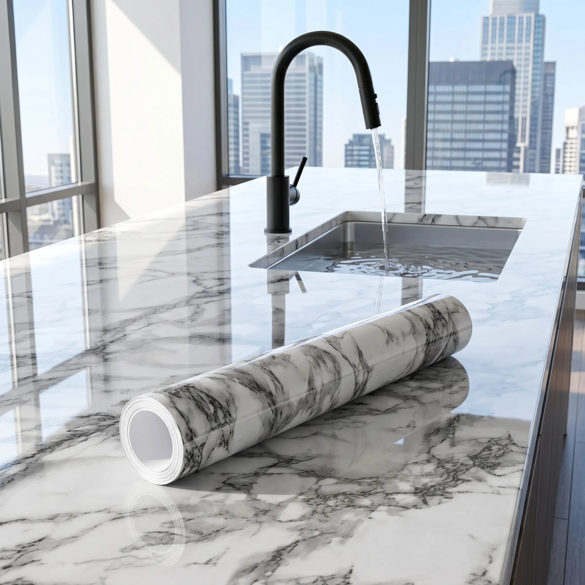 Marble Peel Stick Waterproof Oilproof Moisture Resistant Self Adhesive Film Kitchen Counter Stove Cabinet Tile DIY Furniture Ren
Marble Peel Stick Waterproof Oilproof Moisture Resistant Self Adhesive Film Kitchen Counter Stove Cabinet Tile DIY Furniture Ren