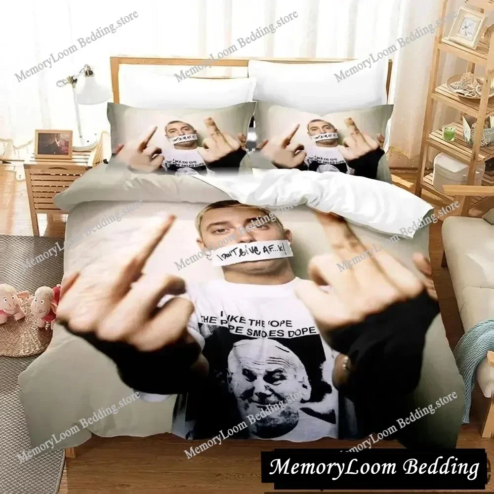 3D Print Eminem Rapper Bedding Set Boys Girls Twin Queen King Size Duvet Cover Pillowcase Bed boys Adult Home Textileextile
3D Print Eminem Rapper Bedding Set Boys Girls Twin Queen King Size Duvet Cover Pillowcase Bed boys Adult Home Textileextile