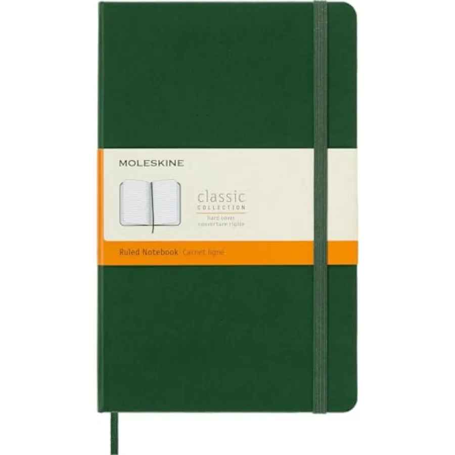 Notebook, Large, Ruled, Myrtle Green, Hard 5 x 8.25