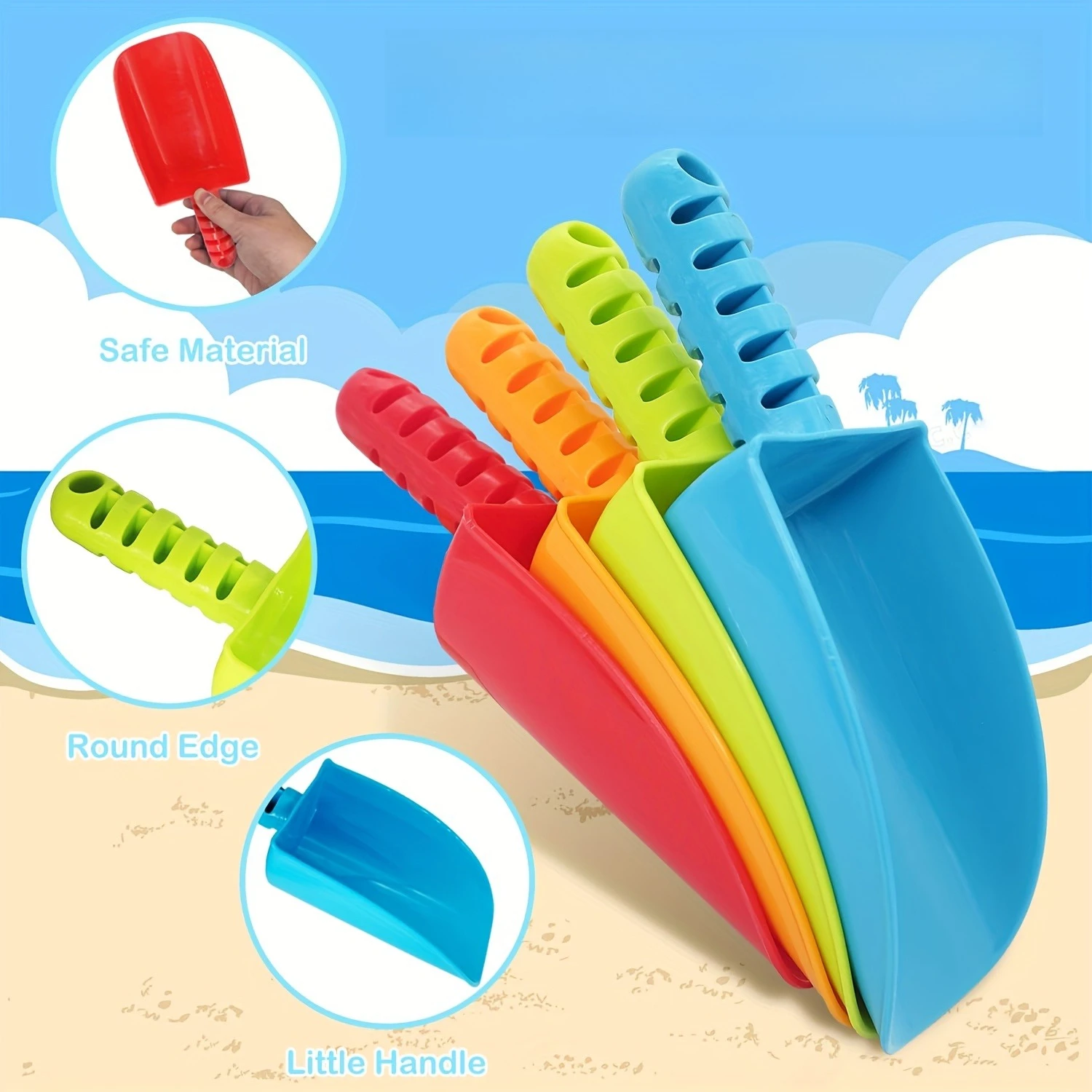 1/4PCS Beach Shovels Plastic Sand Shovel for Kids for Planting Gardening Shovel for Toddlers Summer Outdoor Digging Sandbox Toys
1/4PCS Beach Shovels Plastic Sand Shovel for Kids for Planting Gardening Shovel for Toddlers Summer Outdoor Digging Sandbox Toys