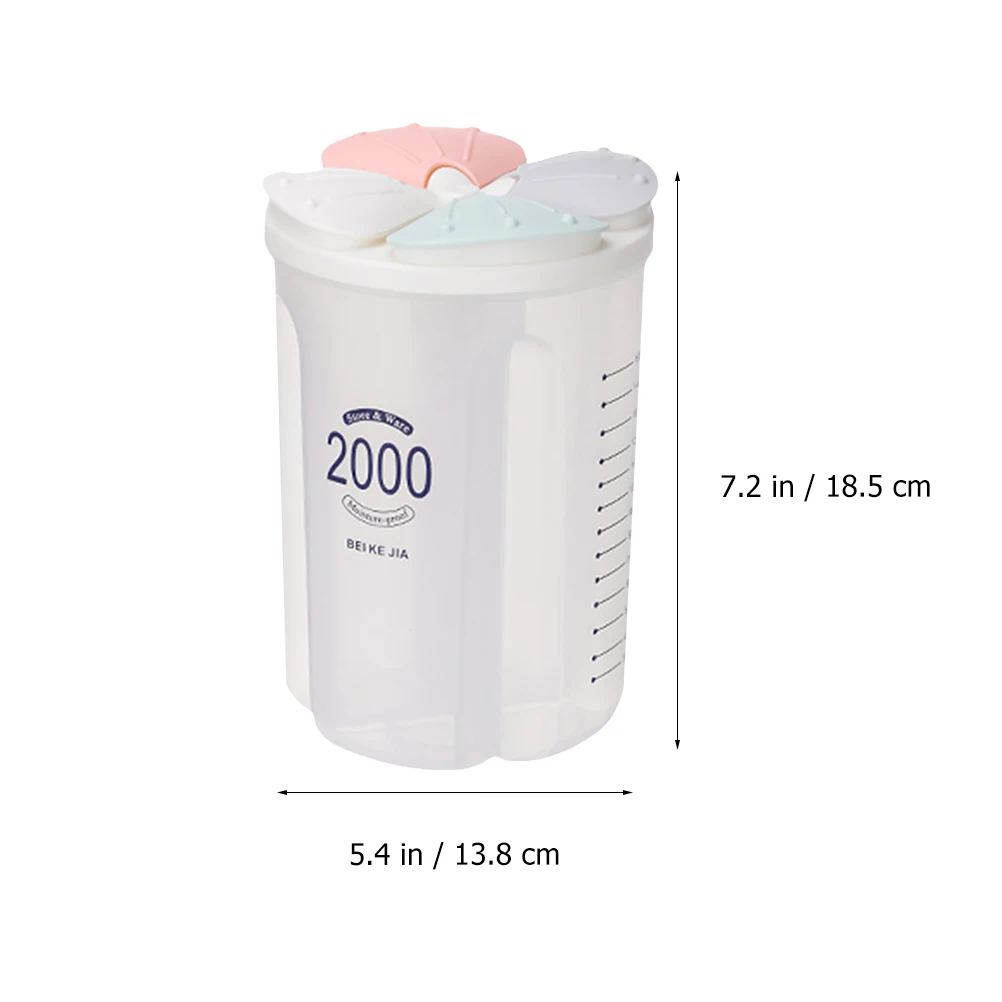 Four Compartments Storage Containers High Quality PP Food Grade Sealed Canisters Cereal Holders Transparent Design Easy
Four Compartments Storage Containers High Quality PP Food Grade Sealed Canisters Cereal Holders Transparent Design Easy