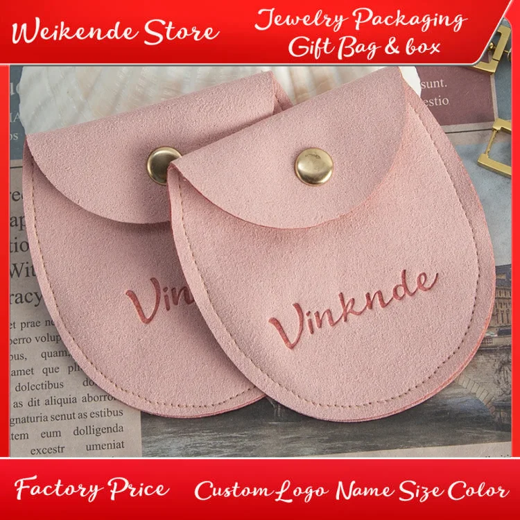 7.8*8.5cm Custom Logo Deboss Wedding Favor Snap Button Microfiber Jewelry Pouch Suede Travel Earrings Necklace Storage Dust Bag
7.8*8.5cm Custom Logo Deboss Wedding Favor Snap Button Microfiber Jewelry Pouch Suede Travel Earrings Necklace Storage Dust Bag