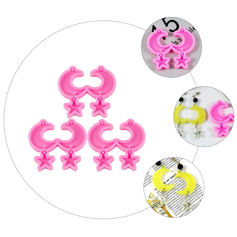 3 комплекта силиконовых форм для сережек: звезды и луны, простые формы для самостоятельного изготовления украшений из эпоксидной смолы, аксессуары для сережек ручной работы
3 комплекта силиконовых форм для сережек: звезды и луны, простые формы для самостоятельного изготовления украшений из эпоксидной смолы, аксессуары для сережек ручной работы