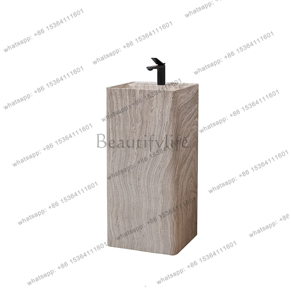 Artificial travertine minimalist column basin integrated floor imitation marble pattern face wash table designer art wash basin
Artificial travertine minimalist column basin integrated floor imitation marble pattern face wash table designer art wash basin