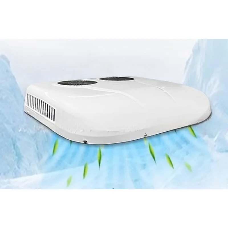 Integrated 12V24V Double Fan Vortex Rotor Top Electric RV Dining Car Air Conditioner