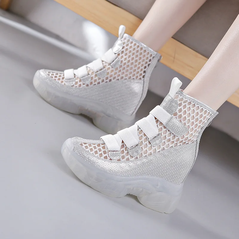 Women Sandals Summer Mesh Cool Boots Chunky Sneakers Female Height Increasing Ladies Shoes Platform Ankle Booties Designer Botas
Women Sandals Summer Mesh Cool Boots Chunky Sneakers Female Height Increasing Ladies Shoes Platform Ankle Booties Designer Botas