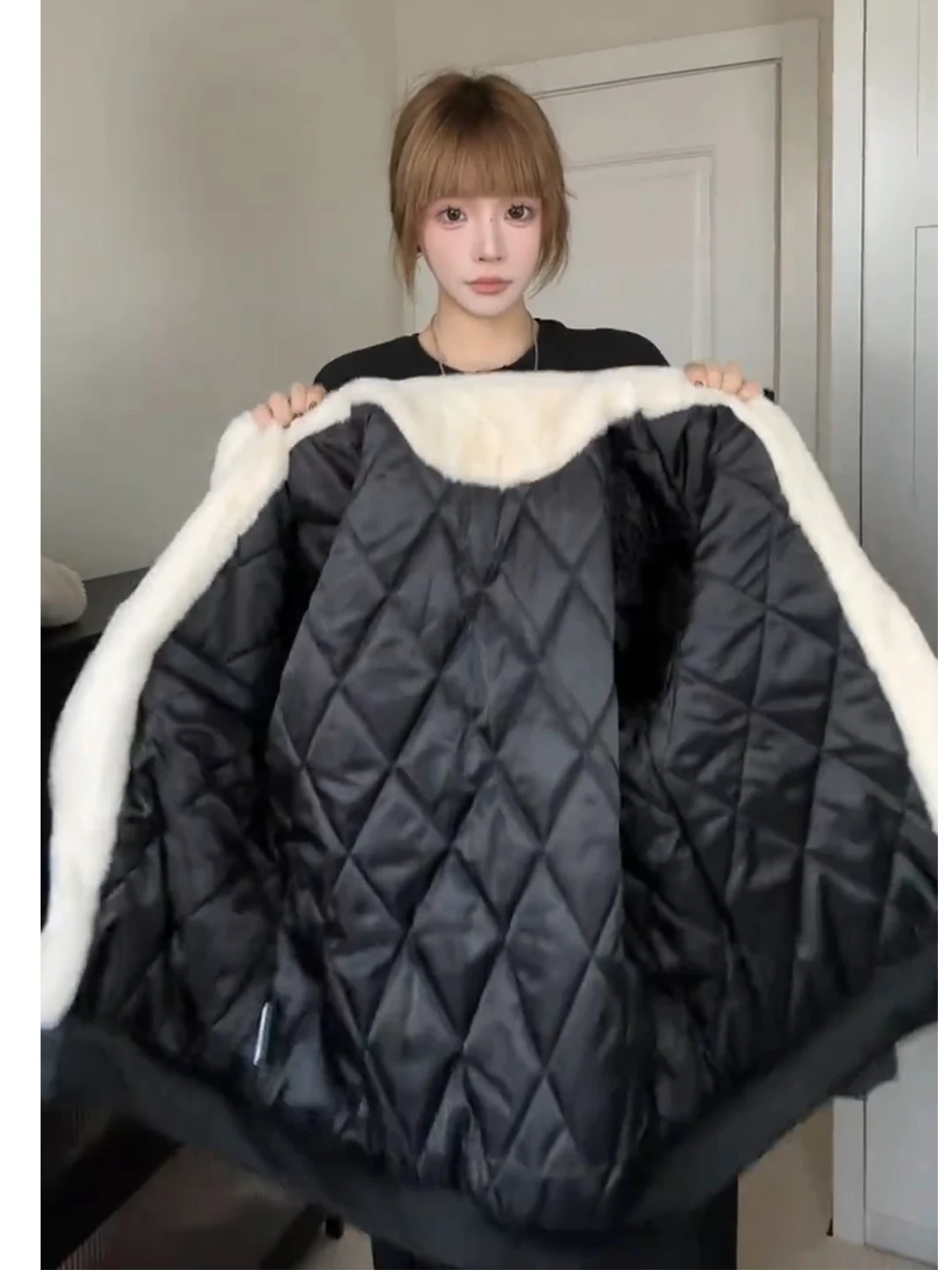 Bla Inner Quilted Cotton Jaet Winter Wear Men's American Dyed Lamb Velvet Collar ort Cotton Clothes Jaet
Bla Inner Quilted Cotton Jaet Winter Wear Men's American Dyed Lamb Velvet Collar ort Cotton Clothes Jaet