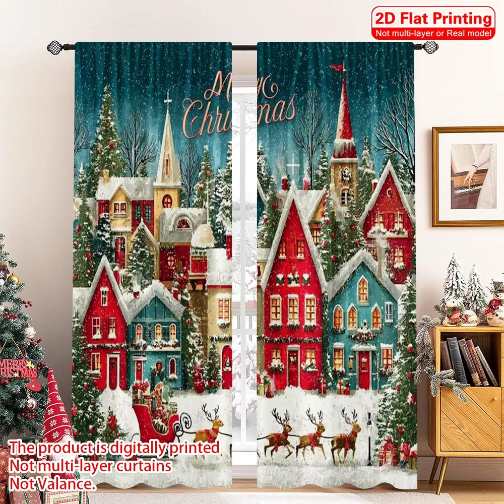 2pcs 2D flat printing Merry Christmas Window Drapes Christmas Village Machine Washable Fabric Without Electricity Spring Party &
2pcs 2D flat printing Merry Christmas Window Drapes Christmas Village Machine Washable Fabric Without Electricity Spring Party &