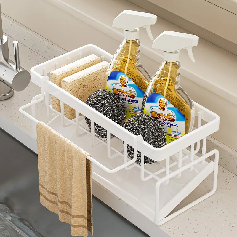 Multipurpose Kitchen Sink Organizer: Drying & Storage Rack for Sponges, Cloths & Detergent Bottles - Saves Space, Drains Water
Multipurpose Kitchen Sink Organizer: Drying & Storage Rack for Sponges, Cloths & Detergent Bottles - Saves Space, Drains Water