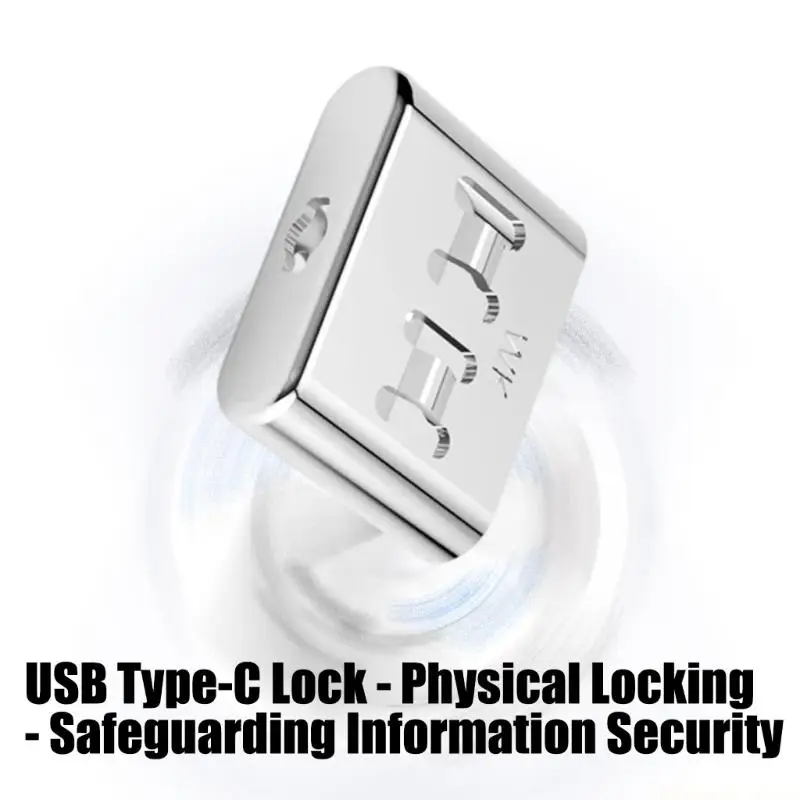 Замок безопасности порта типа C Металлический физический барьер Блокировщики портов USB C Замок защиты данных типа C для и ПК
Замок безопасности порта типа C Металлический физический барьер Блокировщики портов USB C Замок защиты данных типа C для и ПК