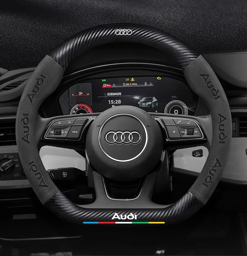 For Audi Sline A1 A3 A4 A5 A6 A7 A8 Q2 Q3 Q5 Q7 Q8 S3 S4 S5 S6 RS3 RS4 TT Car AntiSlip Carbon Fiber Leather Steering Wheel Cover
For Audi Sline A1 A3 A4 A5 A6 A7 A8 Q2 Q3 Q5 Q7 Q8 S3 S4 S5 S6 RS3 RS4 TT Car AntiSlip Carbon Fiber Leather Steering Wheel Cover