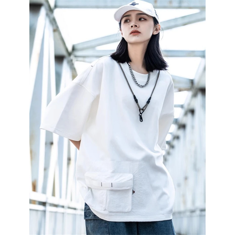 Tactical Mens Tees Tops Streetwear Hip Hop Splicing Short Sleeve T-Shirts Oversized Harajuku Big Pocket Casual TShirt Unisex
Tactical Mens Tees Tops Streetwear Hip Hop Splicing Short Sleeve T-Shirts Oversized Harajuku Big Pocket Casual TShirt Unisex