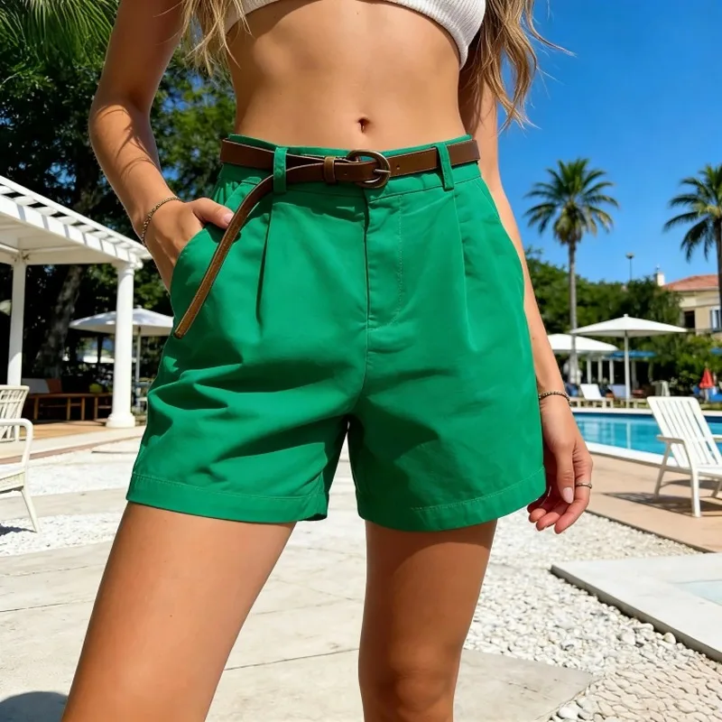 Korean Solid Loose Casual Biker Shorts Women Spring Summer Women's Shorts High Waist Thin Wide Leg Short Pants with Belt
Korean Solid Loose Casual Biker Shorts Women Spring Summer Women's Shorts High Waist Thin Wide Leg Short Pants with Belt