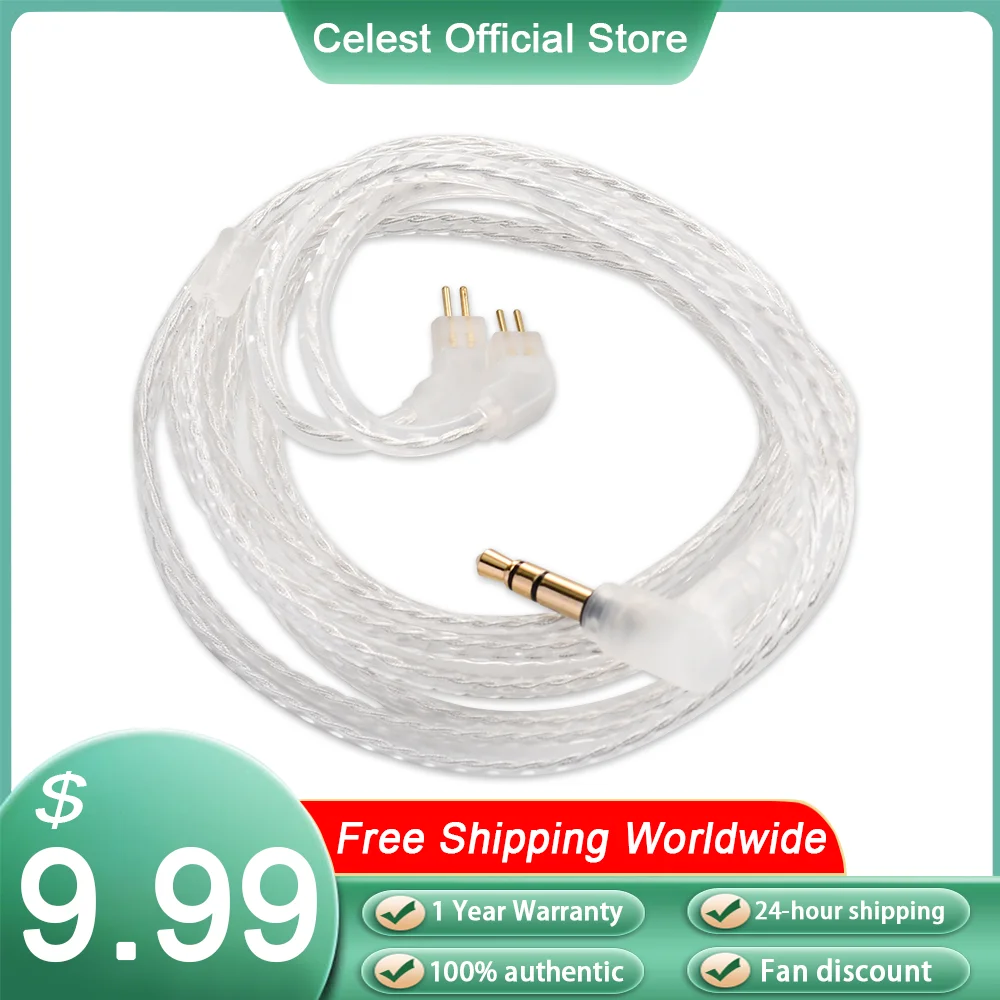 Kinera Celest Icelis 3.5mm Plug OFC Silver-plated Cable Detachable headphone cable IEMS Wire Headset Accessories For Hifi Music
Kinera Celest Icelis 3.5mm Plug OFC Silver-plated Cable Detachable headphone cable IEMS Wire Headset Accessories For Hifi Music