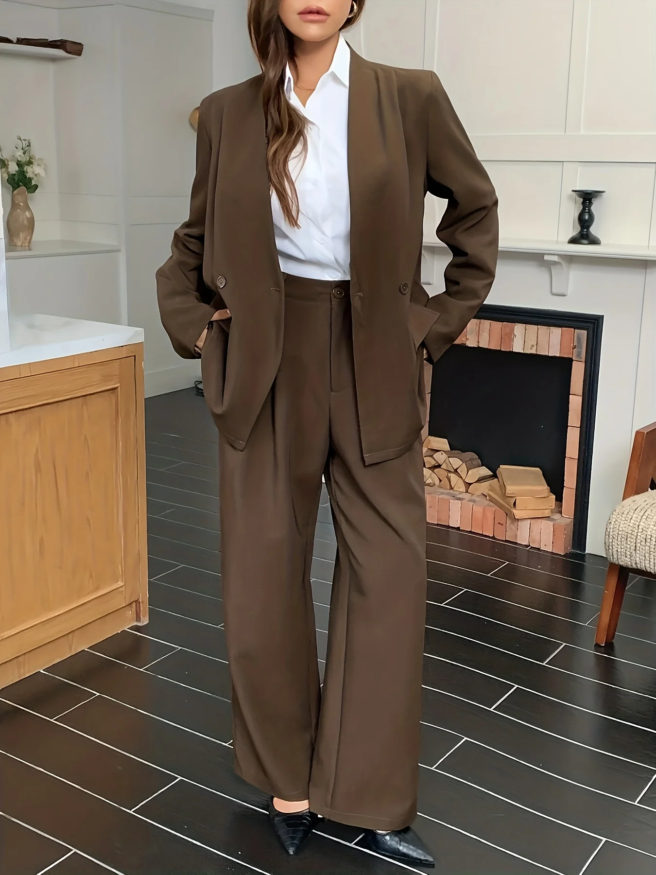 Женские повседневные комплекты из двух предметов, блейзер и брючные костюмы, всесезонные
Женские повседневные комплекты из двух предметов, блейзер и брючные костюмы, всесезонные