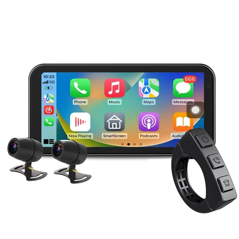 Wireless 6.25 Inch Portable Motorcycle IP67 Waterproof For Carplay Android Auto Mote Smart Display
Wireless 6.25 Inch Portable Motorcycle IP67 Waterproof For Carplay Android Auto Mote Smart Display