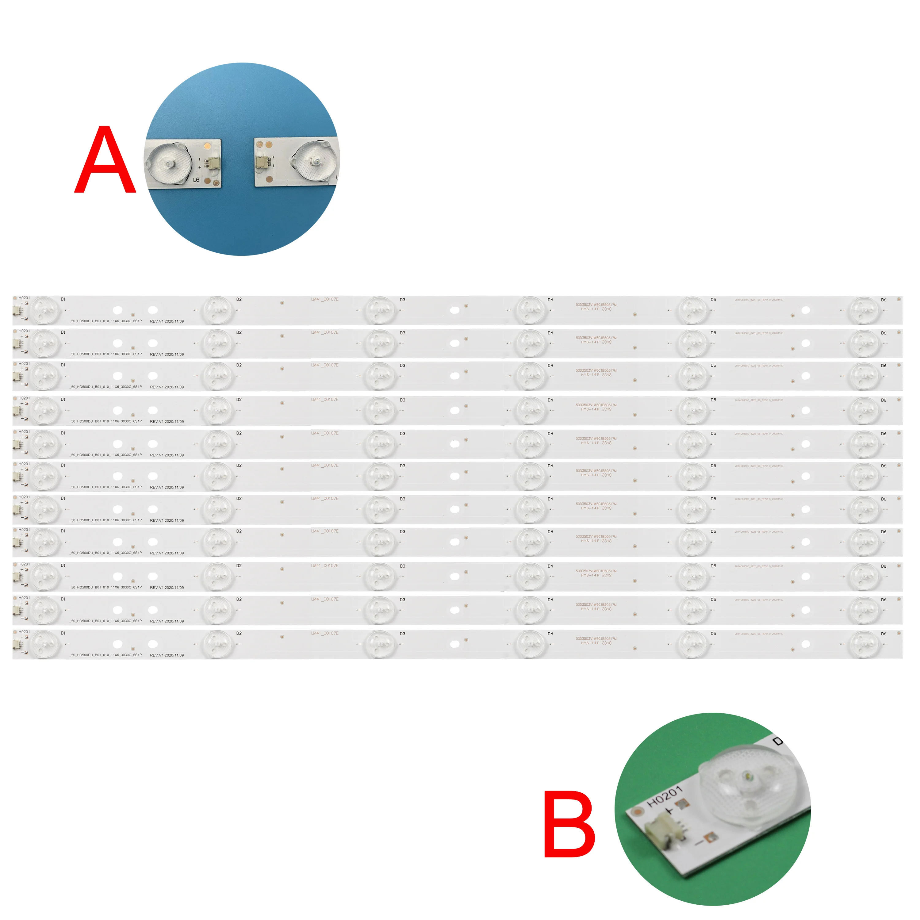 LED Strip for Hisense_50_HD500DU_B01_010_11X6_3030C_6S1P 50H6C LTDN50K321 UWTSEU 50CU6000 LED50K320U LED50EC620CA LED50EC590UN
LED Strip for Hisense_50_HD500DU_B01_010_11X6_3030C_6S1P 50H6C LTDN50K321 UWTSEU 50CU6000 LED50K320U LED50EC620CA LED50EC590UN