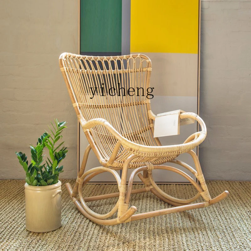 YZ rattan Nordic home balcony rocking chair adult leisure elderly back chair courtyard rattan furniture
YZ rattan Nordic home balcony rocking chair adult leisure elderly back chair courtyard rattan furniture