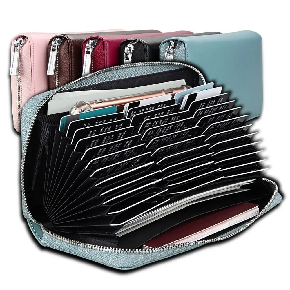 Large Capacity Genuine Leather Wallet Multiple Slots Multi-Card Credit Card Holder Zippered Accordion Design Card Storage Bag
Large Capacity Genuine Leather Wallet Multiple Slots Multi-Card Credit Card Holder Zippered Accordion Design Card Storage Bag