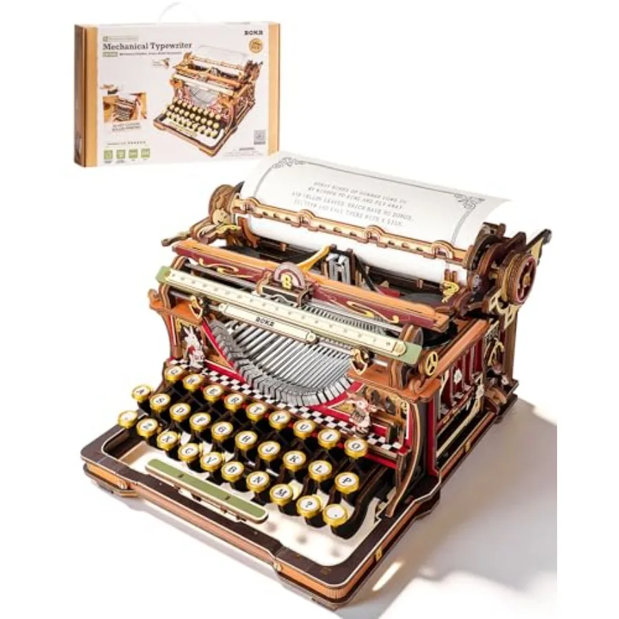 3D Wooden Puzzles for Adults, Vintage Typewriter Model Kit to Build, 12-Hour Immersive Mechanical Building Set, Unique Gift Ide
3D Wooden Puzzles for Adults, Vintage Typewriter Model Kit to Build, 12-Hour Immersive Mechanical Building Set, Unique Gift Ide
