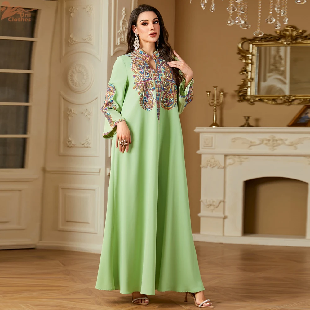 Uni New Luxury Woman Evening Dress Abaya Morocco Embroidery Woman Abaya Dubai Elegant Sequins Kaftan
Uni New Luxury Woman Evening Dress Abaya Morocco Embroidery Woman Abaya Dubai Elegant Sequins Kaftan