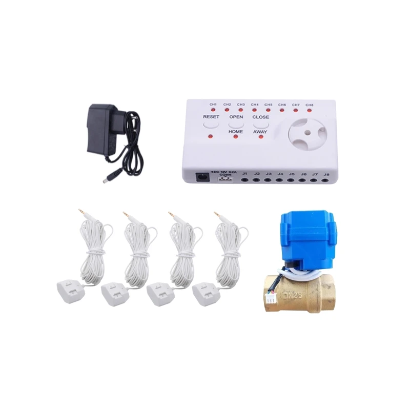 Water Leak Detector Kit Home Pipe Anti Overflow Security Protection System with 4pcs Sensor 1pc Valve for 1" Pipe Anti-Leakage
Water Leak Detector Kit Home Pipe Anti Overflow Security Protection System with 4pcs Sensor 1pc Valve for 1" Pipe Anti-Leakage