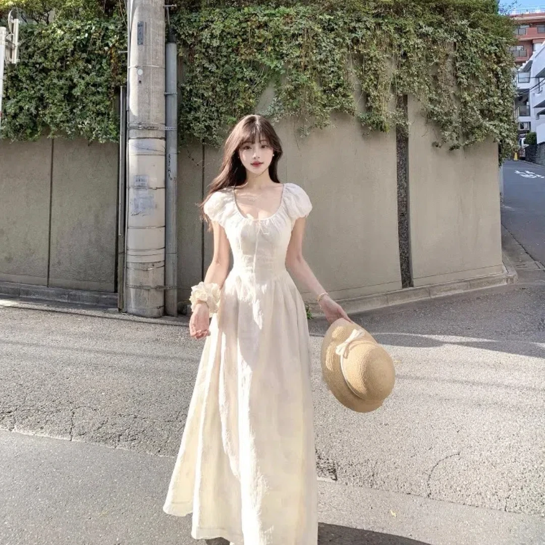 Summer Jacquard Floral Casual Fairy Dress Women O Neck Short Sleeve Bandage Long Dress Elegant Evening Party Birthday Dresses
Summer Jacquard Floral Casual Fairy Dress Women O Neck Short Sleeve Bandage Long Dress Elegant Evening Party Birthday Dresses