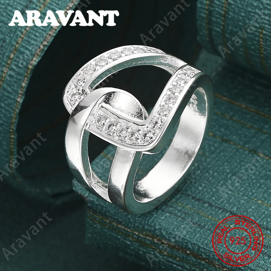 925 Sterling Silver Geometric Zircon 7-10# Ring For Women - Vintage Elegant And Noble Party Jewelry
925 Sterling Silver Geometric Zircon 7-10# Ring For Women - Vintage Elegant And Noble Party Jewelry